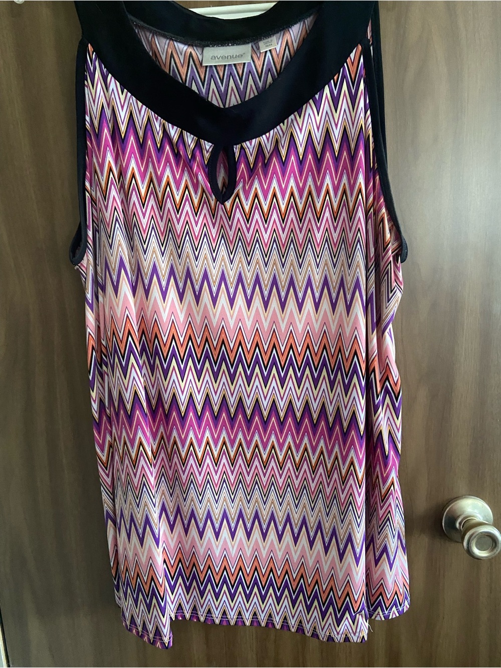 Chevron Tank Top - Pink Multi by Avenue